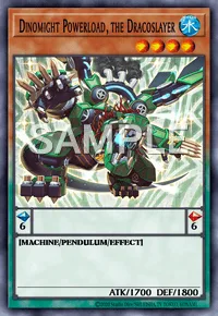 Dinomight Powerload, the Dracoslayer, Yu-Gi-Oh! card, WATER