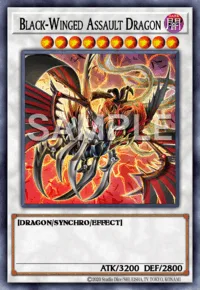 Black-Winged Assault Dragon, Yu-Gi-Oh! card, DARK