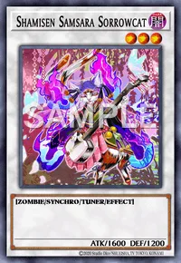 Shamisen Samsara Sorrowcat, Yu-Gi-Oh! card, DARK