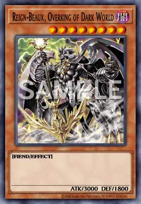 Reign-Beaux, Overking of Dark World, Yu-Gi-Oh! card, DARK