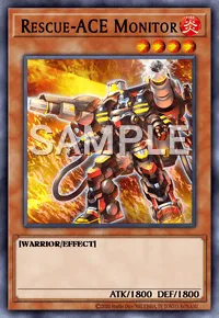 Rescue-ACE Monitor, Yu-Gi-Oh! card, FIRE