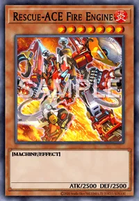 Rescue-ACE Fire Engine, Yu-Gi-Oh! card, FIRE
