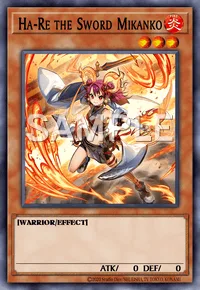 Ha-Re the Sword Mikanko, Yu-Gi-Oh! card, FIRE