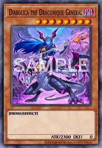 Diabolica the Draconique General, Yu-Gi-Oh! card, DARK