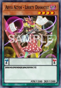 Abyss Actor - Liberty Dramatist, Yu-Gi-Oh! card, DARK
