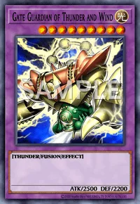 Gate Guardian of Thunder and Wind, Yu-Gi-Oh! card, LIGHT