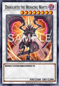 Diabolantis the Menacing Mantis, Yu-Gi-Oh! card, DARK