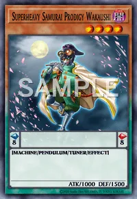 Superheavy Samurai Prodigy Wakaushi, Yu-Gi-Oh! card, DARK