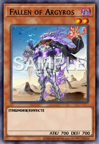 Fallen of Argyros, Yu-Gi-Oh! card, DARK