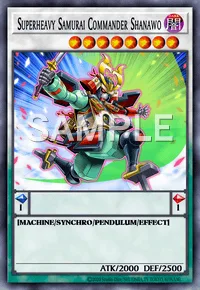 Superheavy Samurai Commander Shanawo, Yu-Gi-Oh! card, DARK