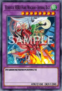 Elemental HERO Flame Wingman - Infernal Rage, Yu-Gi-Oh! card, WIND