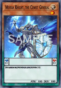 Moissa Knight, the Comet General, Yu-Gi-Oh! card, LIGHT