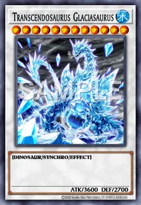 Transcendosaurus Glaciasaurus, Yu-Gi-Oh! card, WATER