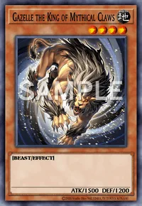 Gazelle the King of Mythical Claws, Yu-Gi-Oh! card, EARTH