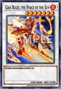 Gaia Blaze, the Force of the Sun, Yu-Gi-Oh! card, FIRE