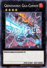 Grenosaurus Giga-Cannon, Yu-Gi-Oh! card, FIRE