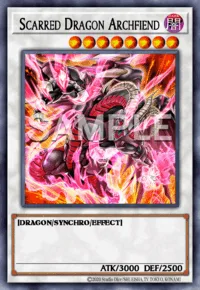 Scarred Dragon Archfiend, Yu-Gi-Oh! card, DARK