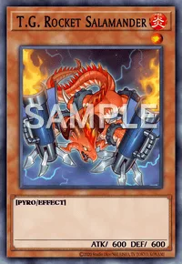 T.G. Rocket Salamander, Yu-Gi-Oh! card, FIRE