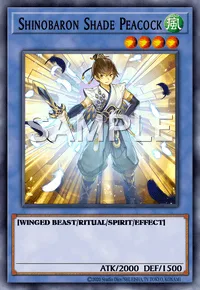 Shinobaron Shade Peacock, Yu-Gi-Oh! card, WIND