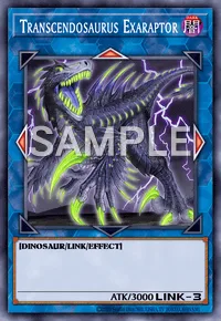 Transcendosaurus Exaraptor, Yu-Gi-Oh! card, DARK