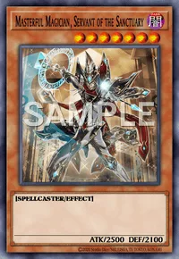Masterful Magician, Servant of the Sanctuary, Yu-Gi-Oh! card, DARK