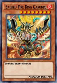 Sacred Fire King Garunix, Yu-Gi-Oh! card, FIRE