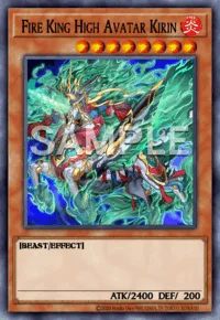 Fire King High Avatar Kirin, Yu-Gi-Oh! card, FIRE