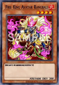 Fire King Avatar Rangbali, Yu-Gi-Oh! card, FIRE