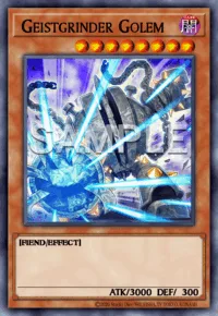 Geistgrinder Golem, Yu-Gi-Oh! card, DARK
