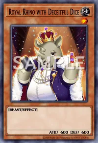 Royal Rhino with Deceitful Dice, Yu-Gi-Oh! card, EARTH