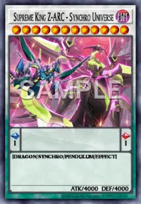 Supreme King Z-ARC - Synchro Universe, Yu-Gi-Oh! card, DARK