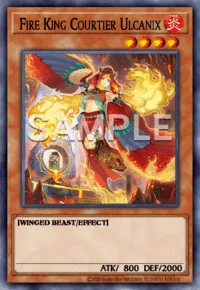 Fire King Courtier Ulcanix, Yu-Gi-Oh! card, FIRE