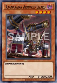 Ragnaraika Armored Lizard, Yu-Gi-Oh! card, DARK