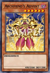 Archfiend's Advent, Yu-Gi-Oh! card, DARK