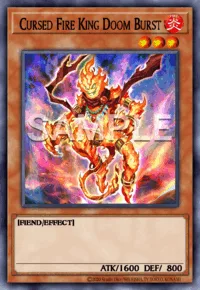 Cursed Fire King Doom Burst, Yu-Gi-Oh! card, FIRE