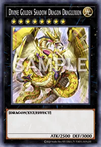 Divine Golden Shadow Dragon Dragluxion, Yu-Gi-Oh! card, LIGHT