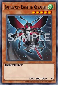 Battlewasp - Rapier the Onslaught, Yu-Gi-Oh! card, WIND