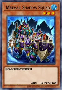 Mermail Shadow Squad, Yu-Gi-Oh! card, WATER