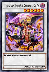 Legendary Lord Six Samurai - Shi En, Yu-Gi-Oh! card, DARK