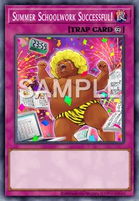Summer Schoolwork Successful!, Yu-Gi-Oh! card, TRAP