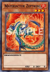 Materiactor Zeptwing, Yu-Gi-Oh! card, FIRE