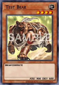 Test Bear, Yu-Gi-Oh! card, EARTH
