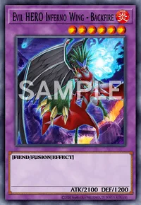 Evil HERO Inferno Wing - Backfire, Yu-Gi-Oh! card, FIRE