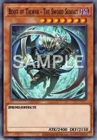 Beast of Talwar - The Sword Summit, Yu-Gi-Oh! card, DARK