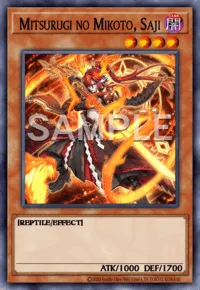 Mitsurugi no Mikoto, Saji, Yu-Gi-Oh! card, DARK