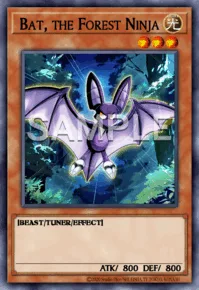 Bat, the Forest Ninja, Yu-Gi-Oh! card, LIGHT