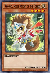 Wonko, Noble Knight of the Forest, Yu-Gi-Oh! card, LIGHT