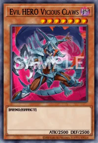 Evil HERO Vicious Claws, Yu-Gi-Oh! card, DARK