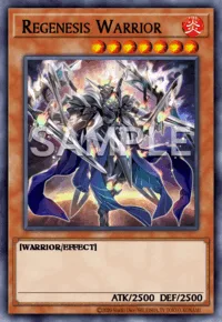 Regenesis Warrior, Yu-Gi-Oh! card, FIRE