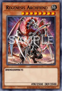 Regenesis Archfiend, Yu-Gi-Oh! card, EARTH